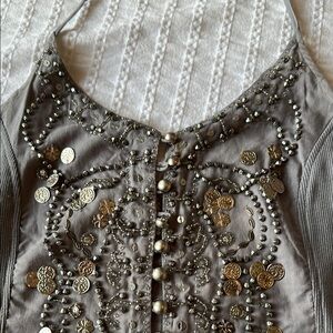Stylish Embellished Tan Camisole